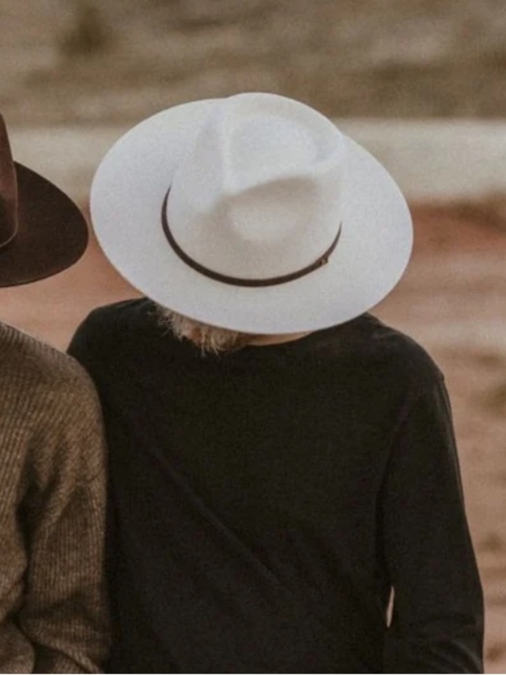 Will & Bear Cooper Bone White Upturned Fedora Hat Unisex